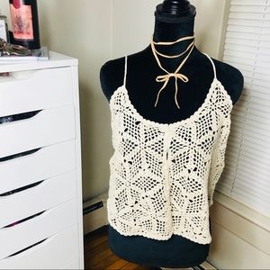 Bohemian Cream Crochet Top